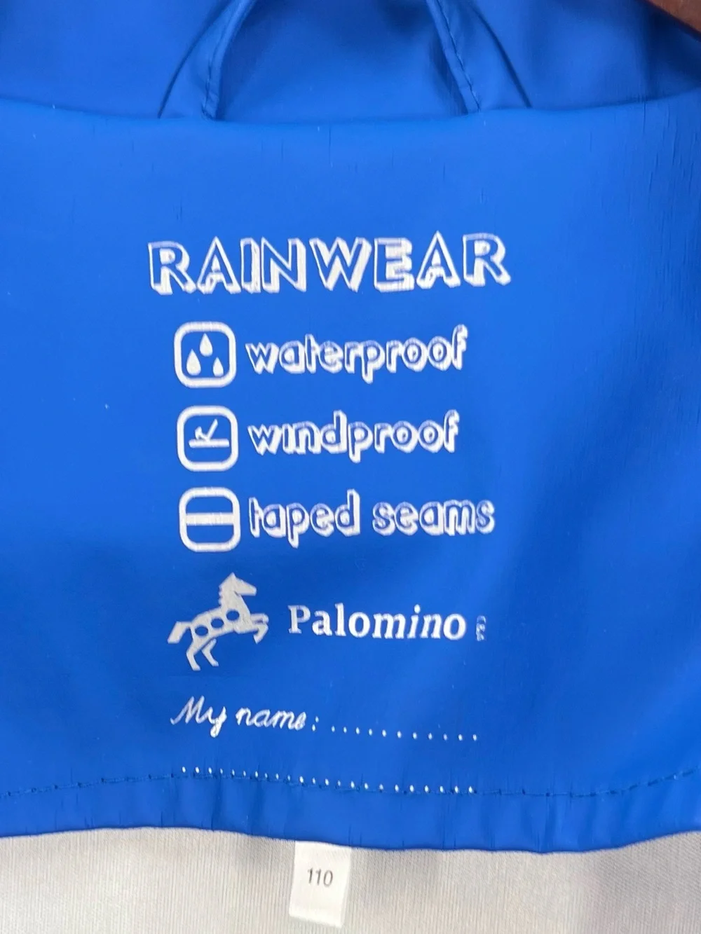 164 Palomino Kids Rainwear Shark-Print Blue Waterproof Jacket